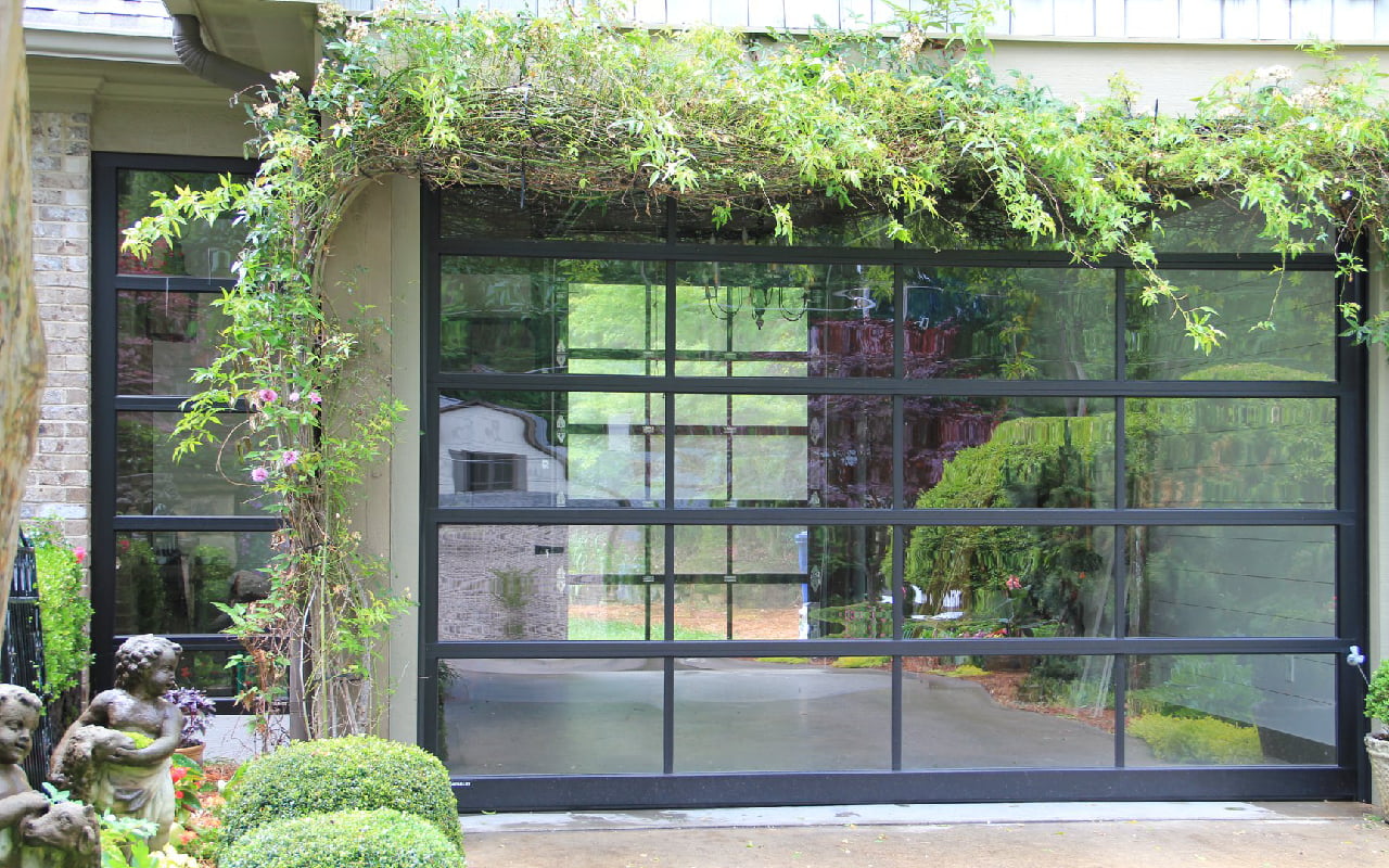 glass garage doors